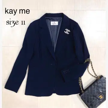 새상품급 kay me 테일러드 자켓 1B 네이비 세탁 가능 L