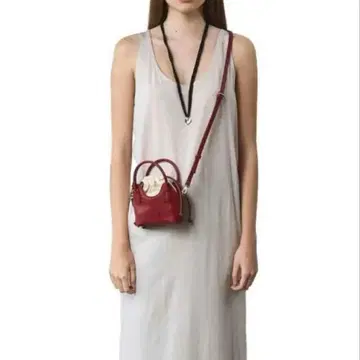 mur 빨간색 가죽 숄더백