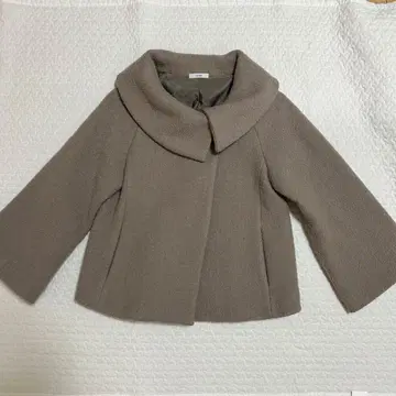 이에나 숏코트 판초 그레이지