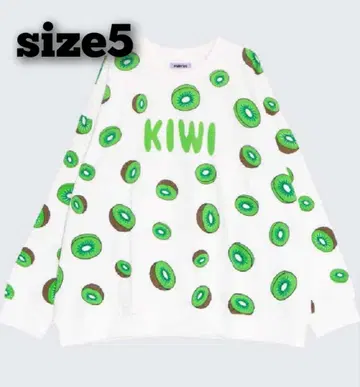 [ 신 사이즈 5 ] 후드 올 패턴 맨투맨 키위 패턴