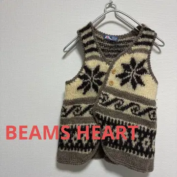 [ 새상품급 ] BEAMS HEART 빔즈 하트 니트 베스트 여성용