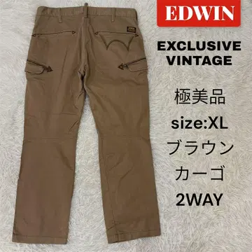 EDWIN EXCLUSIVE VINTAGE 카고 팬츠 XL 브라운 브라운
