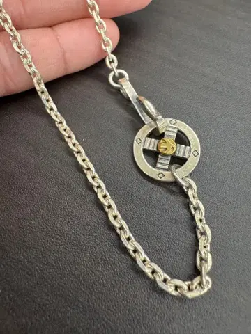 실버 925 소재 페더 목걸이 체인 휠 후크 세트