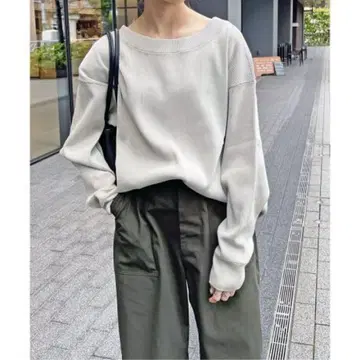 Spick&Span 헤비 골지 풀오버 그레이 와이드 실루엣 새상품급