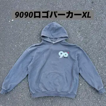 새상품급 9090 로고 후드티 차콜 그레이 XL 전국 완판템 후디