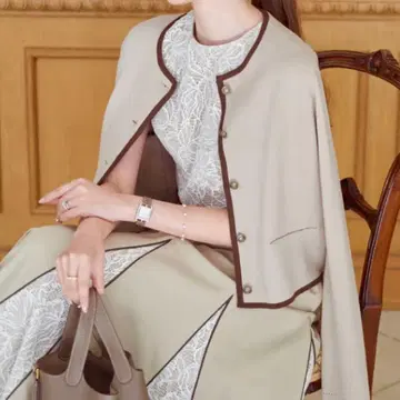 MaisonEchelle 메종에셸 밀라노 리브 바이컬러 니트 가디건