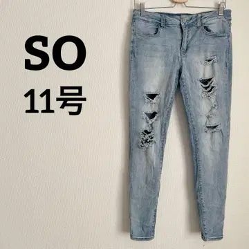 해외 구제 의류 so 데미지 진 스키니 데님 JEGGIN 11/30W