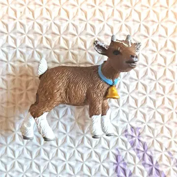 슐라이히 아기 염소 피규어 방울 달린 염소 동물원 빈티지 빈티지
