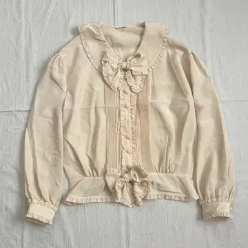 INGEBORG 인겔보르그 프릴 블라우스 아이보리 핑크하우스