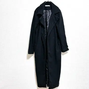 블랙 롱 코트 [ S ] 심플 무지 아우터 여성용