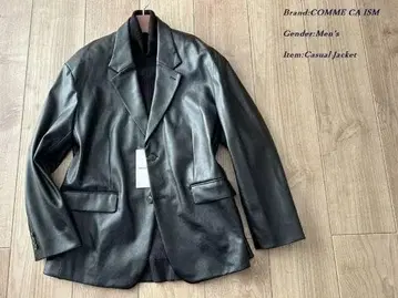 새상품 정가 2만 엔 컴시즘 남성용 에코 가죽 테일러드 자켓 M 블랙