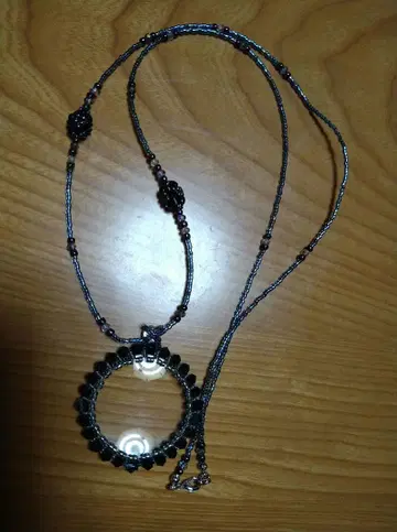 비즈 루페 펜던트 목걸이