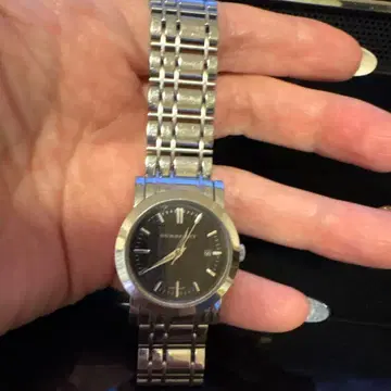 실버 스테인리스 스틸 손목시계