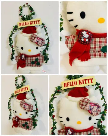당시 희귀품 SANRIO 헬로키티 크리스마스 리스 새상품급