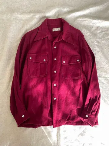 구제 의류 MCGREGOR 맥레거 울 셔츠 버건디 1940년대?