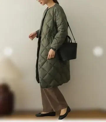 어반 리서치 doors 라이트 다운 퀼트 롱 코트