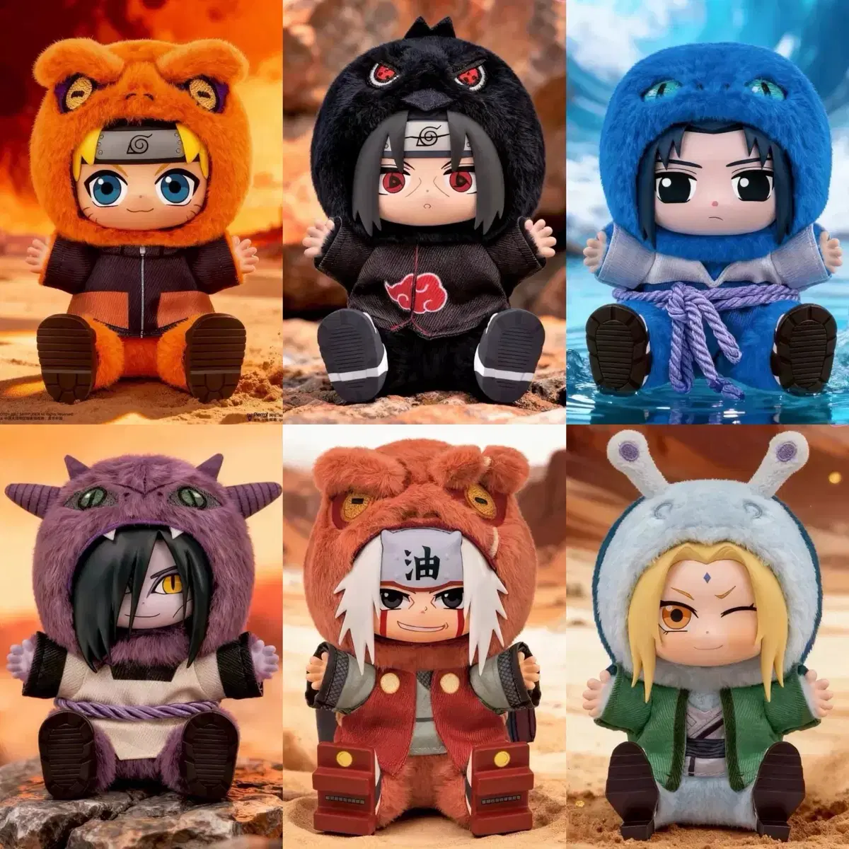 Naruto Top Toy Nabubu Itachi Jiraiya Orochimaru Sasuke Akatsuki Keychain