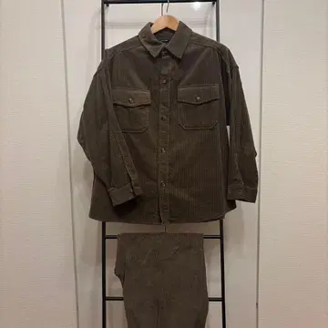 [ 실루엣 ] 코듀로이 셋업 셔츠 자켓 / 턱 팬츠