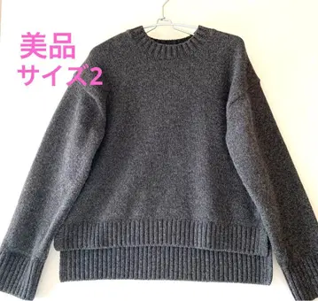 ATON | 울 크루넥 니트 | 2 | 그레이