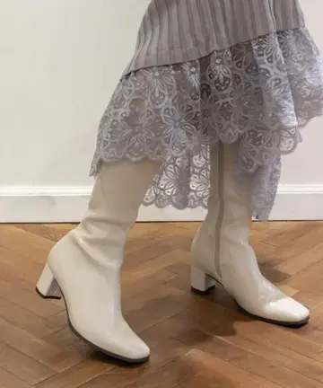 미사용 새상품 스트레치 스퀘어토 롱부츠