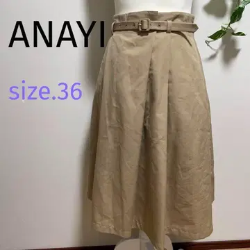 ANAYI 아나이 스커트 벨트 베이지 여성용 S 36 새상품급