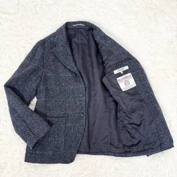 옴니고트 x 해리스 트위드 테일러드 자켓 격자 무늬 L