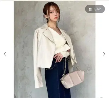 리젝시 인조 가죽 라이더 자켓