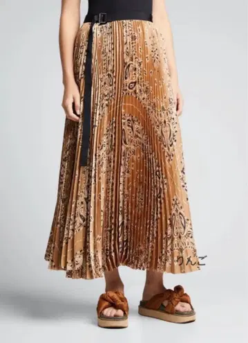 사카이 sacai 반다나 플리츠 스커트 롱 베이지 사이즈 1