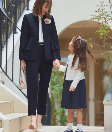 노카라 프릴 페플럼 슬림 수트 셋업 M