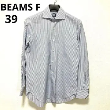 빔즈 옅은 파랑과 화이트 스트라이프 셔츠 일본제 남성용 커터 셔츠