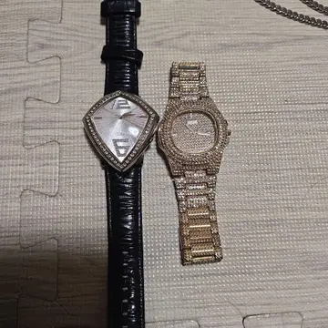 GUESS 시계 2세트 실버/골드