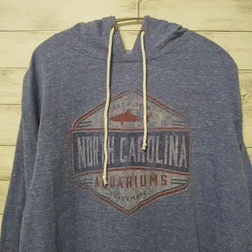 DELTA 프린트 후드티 L 얇은 소재 USA 구제 의류