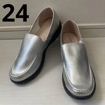 RakkuRakku 락쿠락쿠 로퍼 실버 24cm