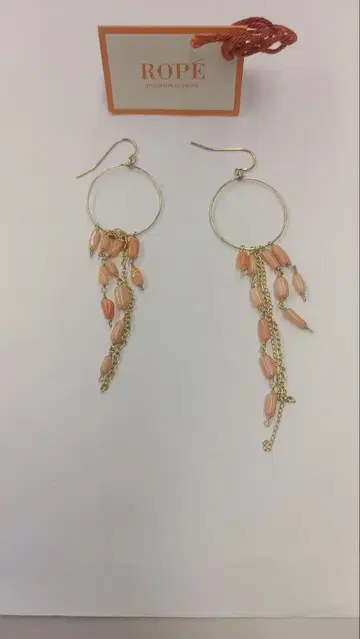 ROPE 후프 귀걸이 핑크