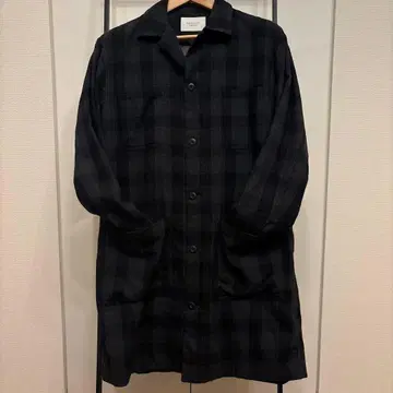 [실루엣] 블랙 체크 캐주얼 셔츠 코트 아카니시계