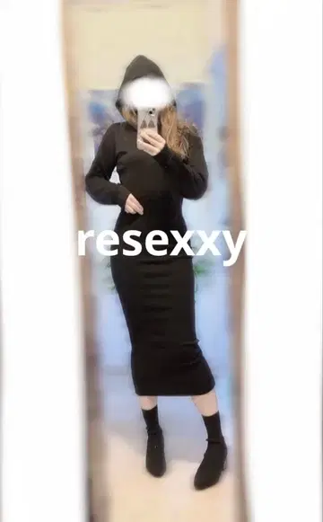 resexxy 티셔츠 롱 원피스 새상품급 맨투맨 후디 원피스