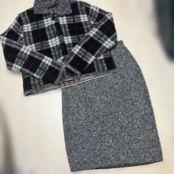 체크 니트 앙상블 11호