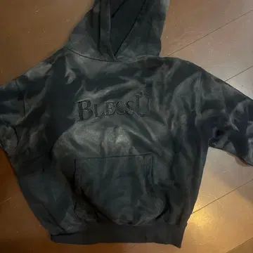 BlessU 블랙 후드티 s 블레스유 블랙