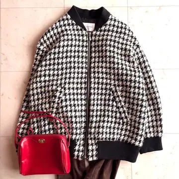 새상품급 스픽 앤 스팬 하운드투스 봄버 자켓 F 블랙 화이트 블루종