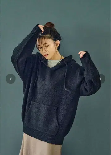 ANIECA 울 후디 블랙