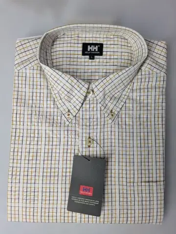 HH 긴팔 셔츠 화이트 x 골드 L