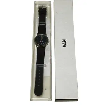 [ 미개봉 새상품 ] VAN 블랙 가죽 아날로그 시계