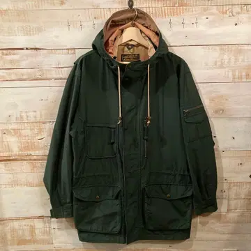 80s Eddie Bauer 마운틴 후드티 그린 M 블랙택