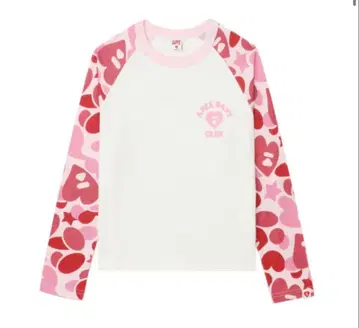 완판 apee AAPE 하트 무늬 긴팔 티셔츠 롱티