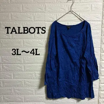 해외 구제 의류 TALBOTS [ 3L~4L ] 블루 반소매 상의