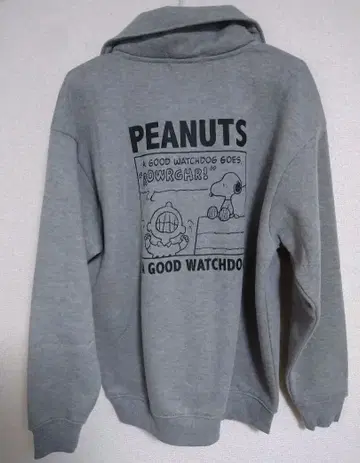 스누피 하프 집업 트레이닝복 맨투맨 소재 남성용 L 속기모