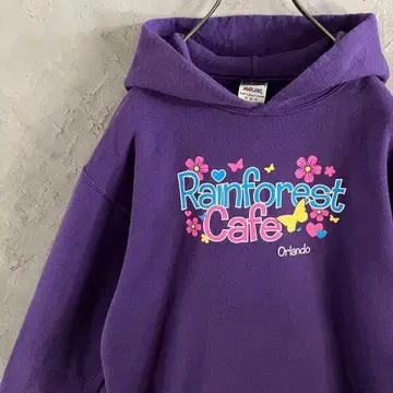 JERZEES 후드티 Rainforest Cafe 프린트 로고 IW12