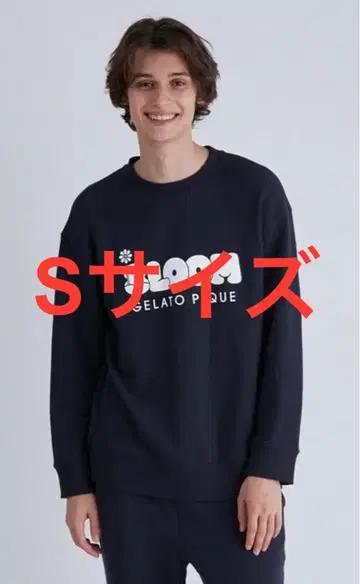 [젤라또피케옴] 8LOOM 로고 쭈리 풀오버 S 사이즈 네이비