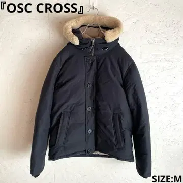 [ OSC CROSS ] 후드 부착 다운 자켓 네이비 M