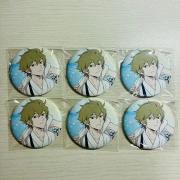 월드 트리거 휴스 극락탕 와시 캔뱃지 6개 세트